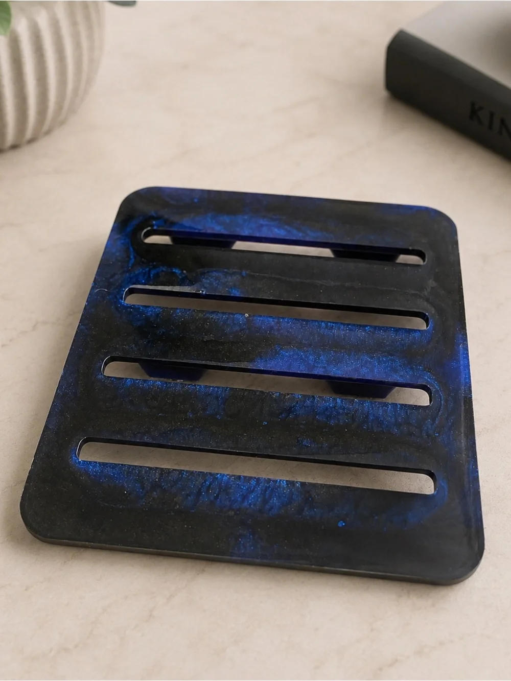 Handmade modern blue